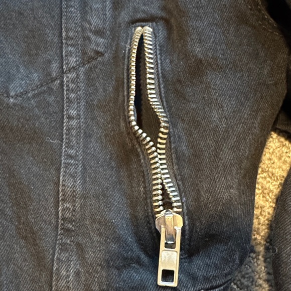 Zara Charcoal Denim Jacket Women’s XL - Picture 7 of 8